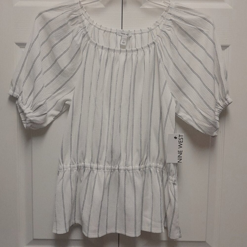 Nine West striped top NEW size Large
